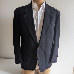 🇮🇹BUGATCHI Navy Wool Cashmere Blazer Tailored Sport Coat